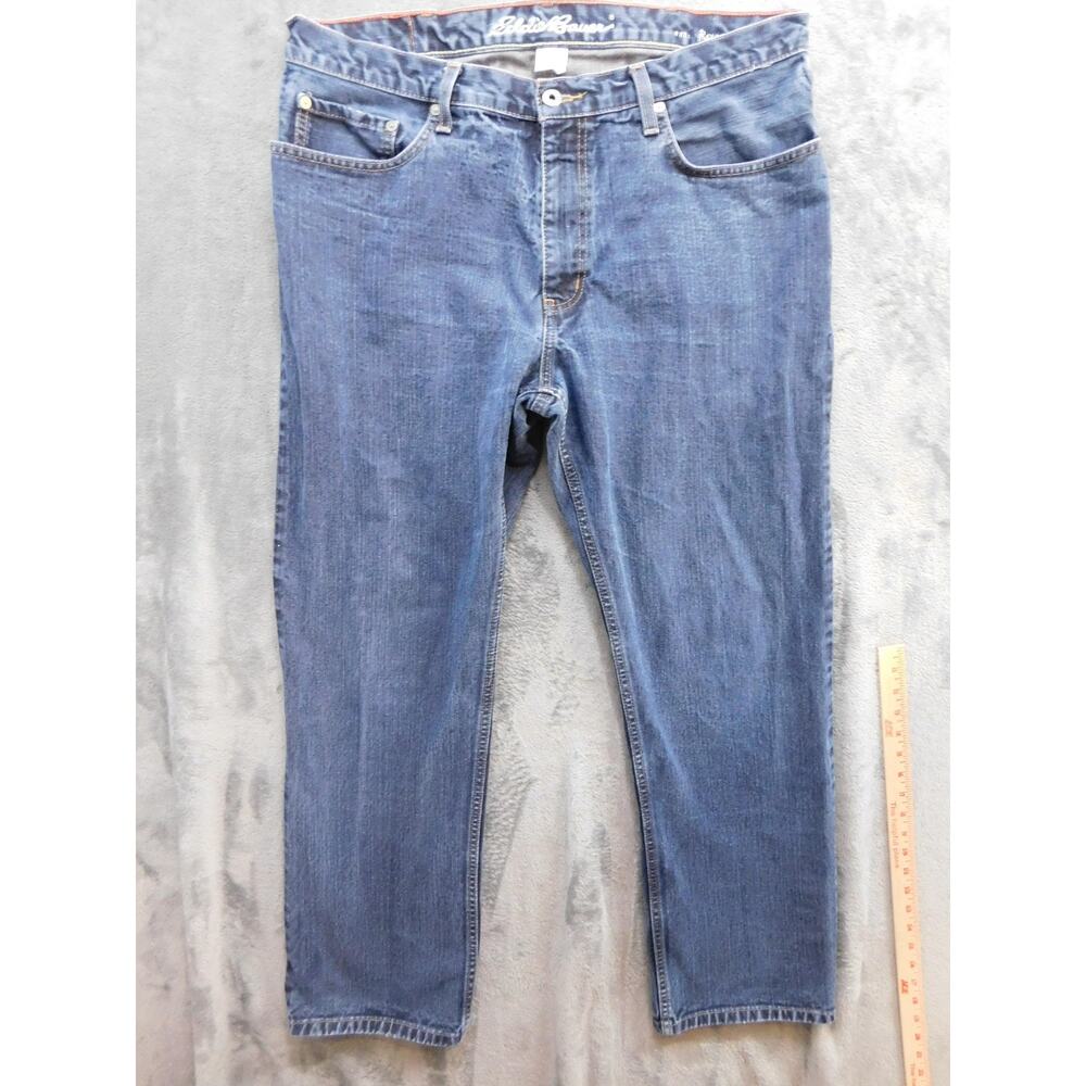 Eddie Bauer Jeans Mens 36x32 Blue Relaxed Straight Denim EB2318502-R-DIN+RC